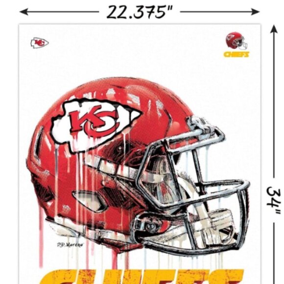 NFL Kansas City Chiefs - Drip Helmet 20 Wall Poster, 22.375" x 34", Poster - Picture 4 of 5